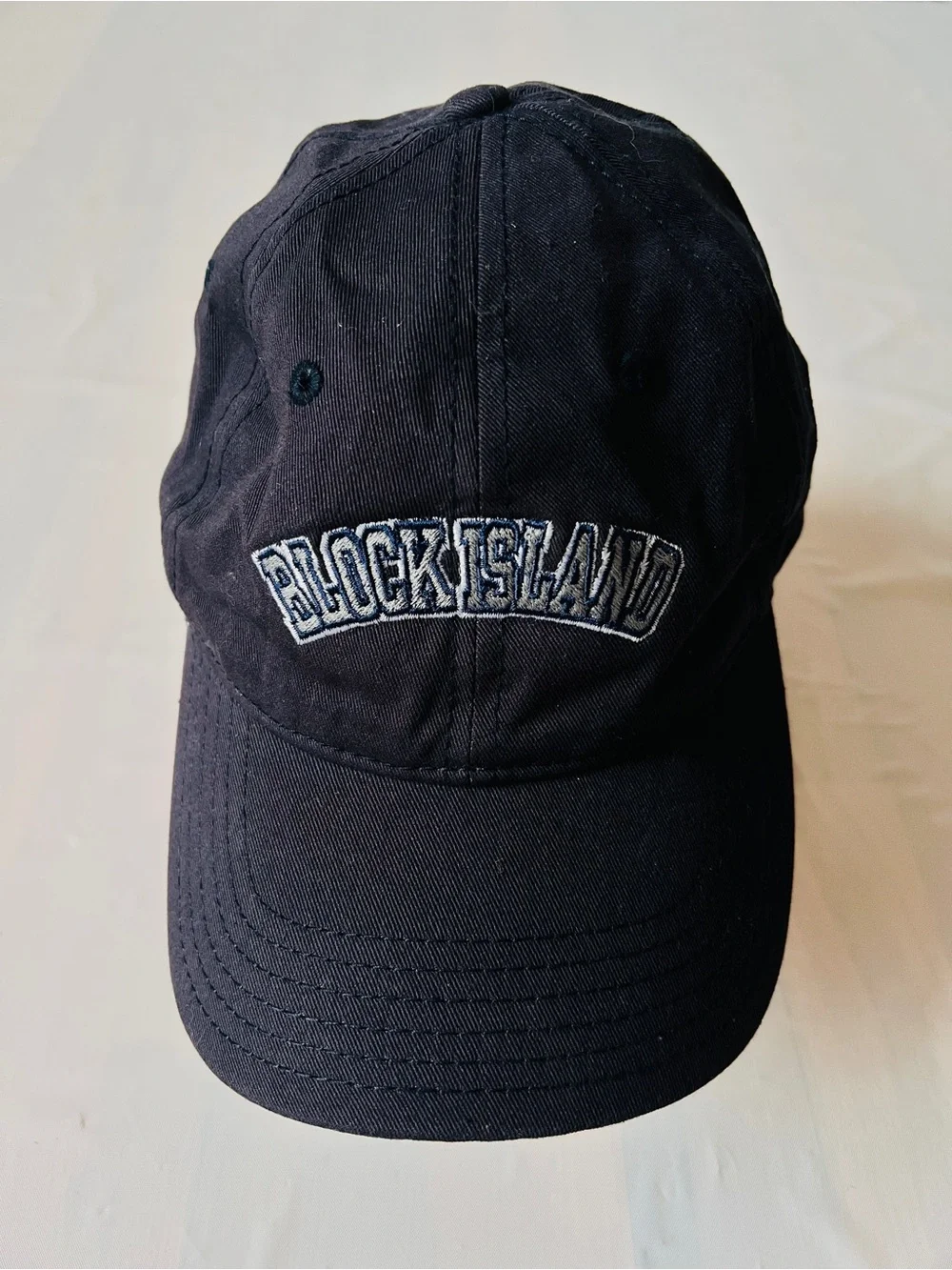 Block Island Strapback cap Rhode Island Hat Attitude 101 navy 100% Cotton Map os